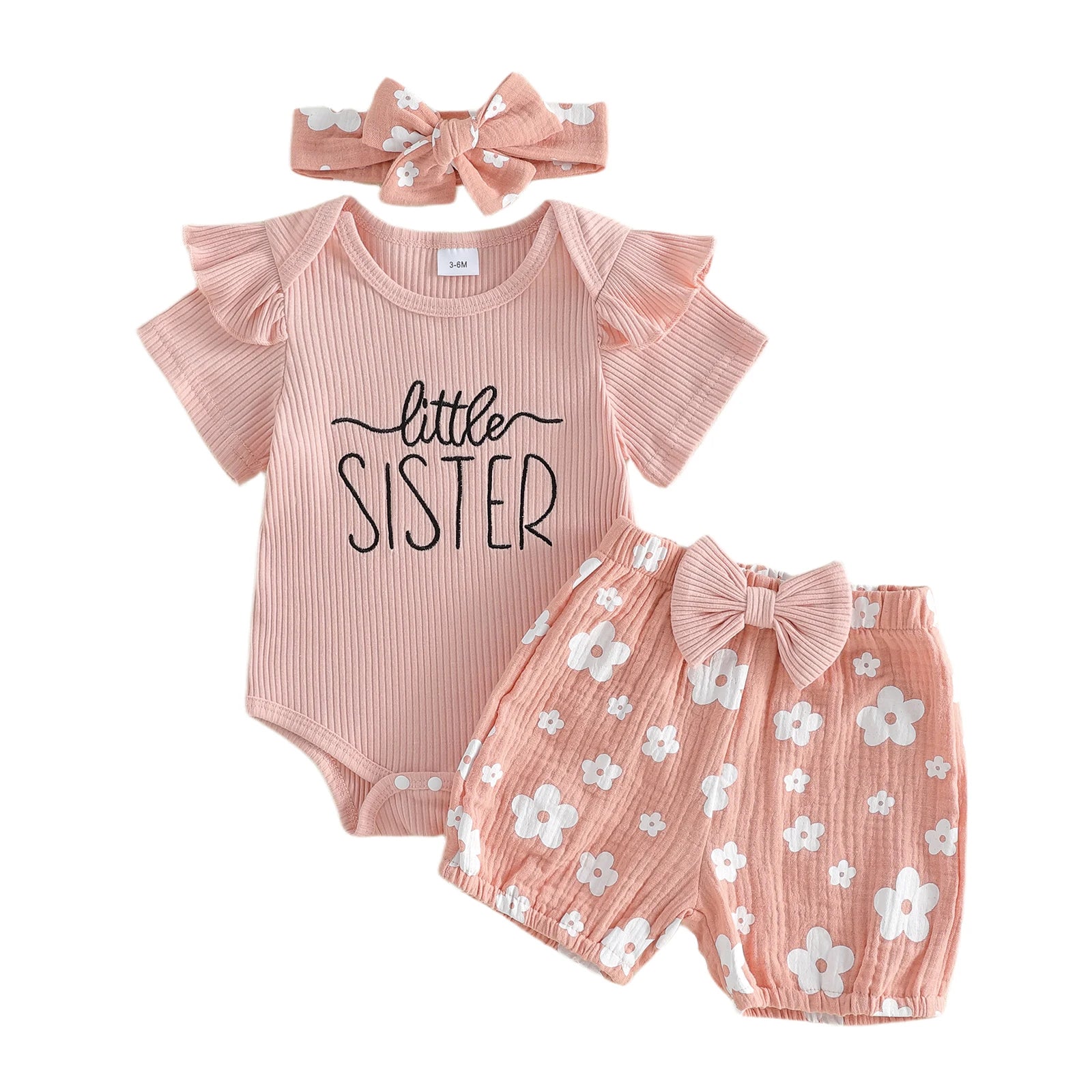 Floral Baby Romper & Shorts Set