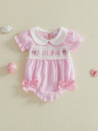 Heart Embroidered Baby Romper