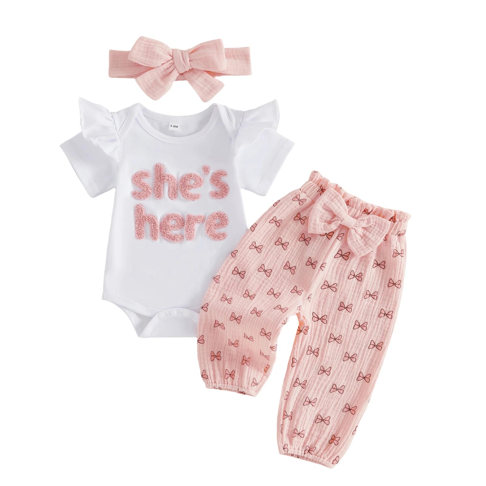 Letter Print Baby Outfit Set