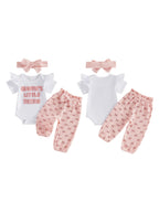 Letter Print Baby Outfit Set