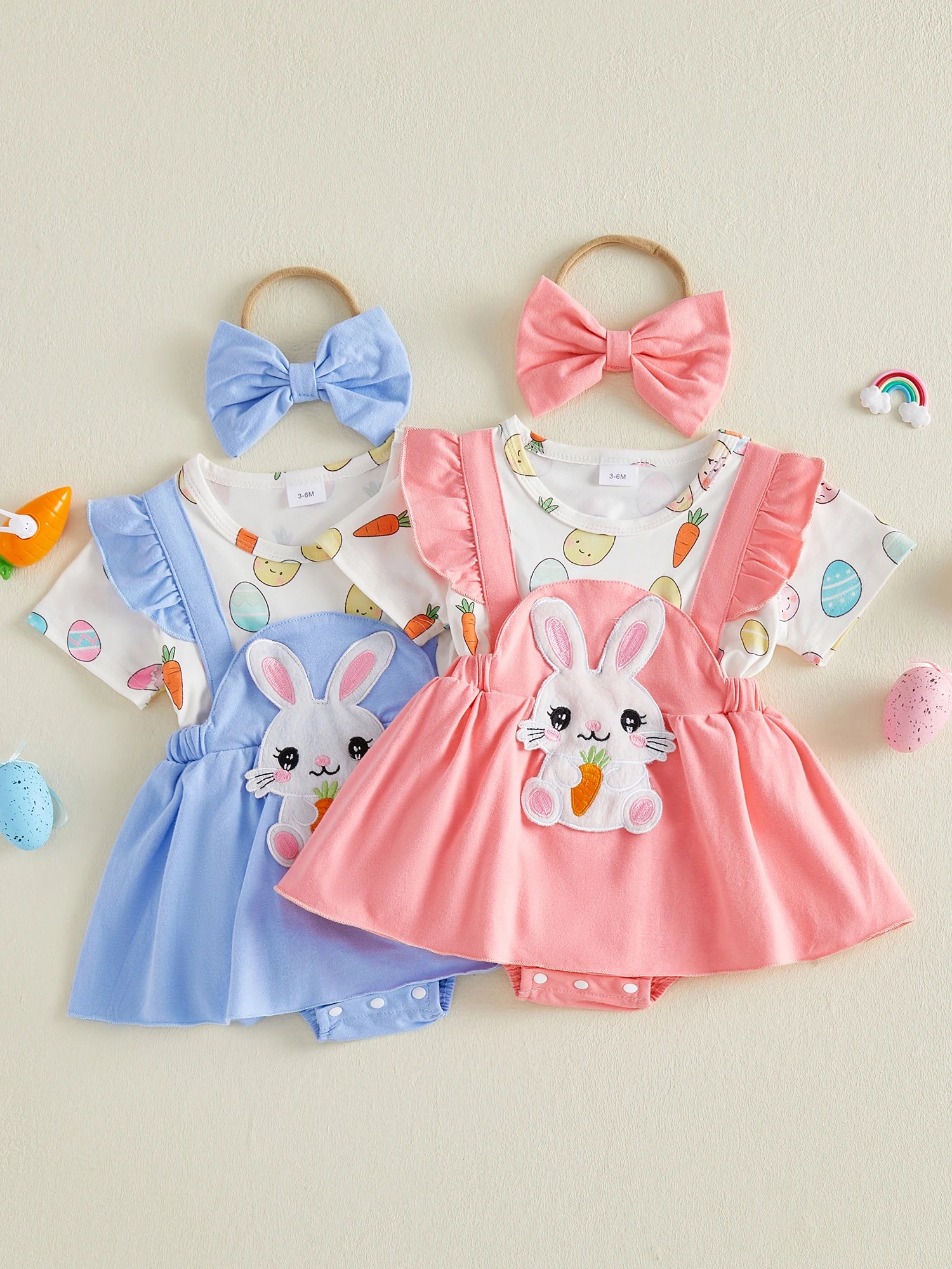 Easter Bunny Baby Dress Set