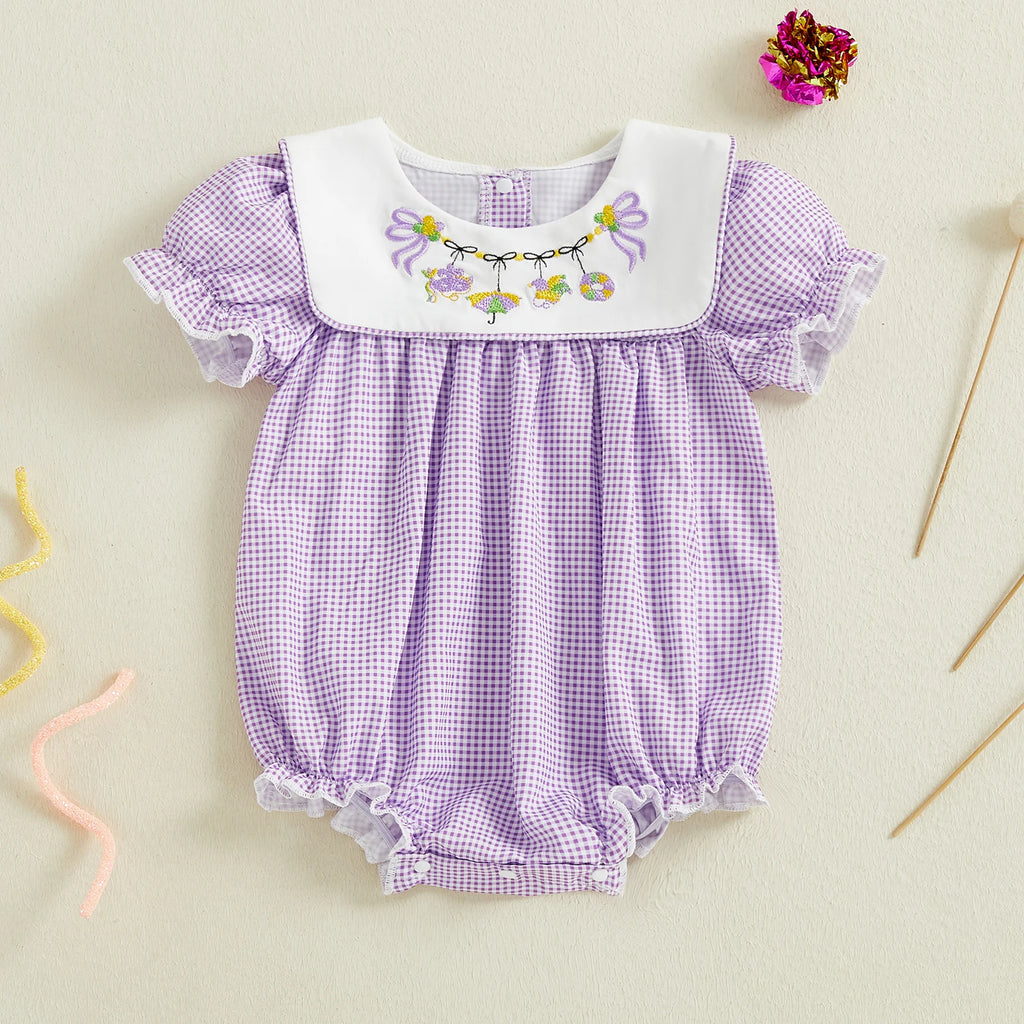Floral Ruffle Baby Romper