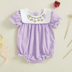 Floral Ruffle Baby Romper