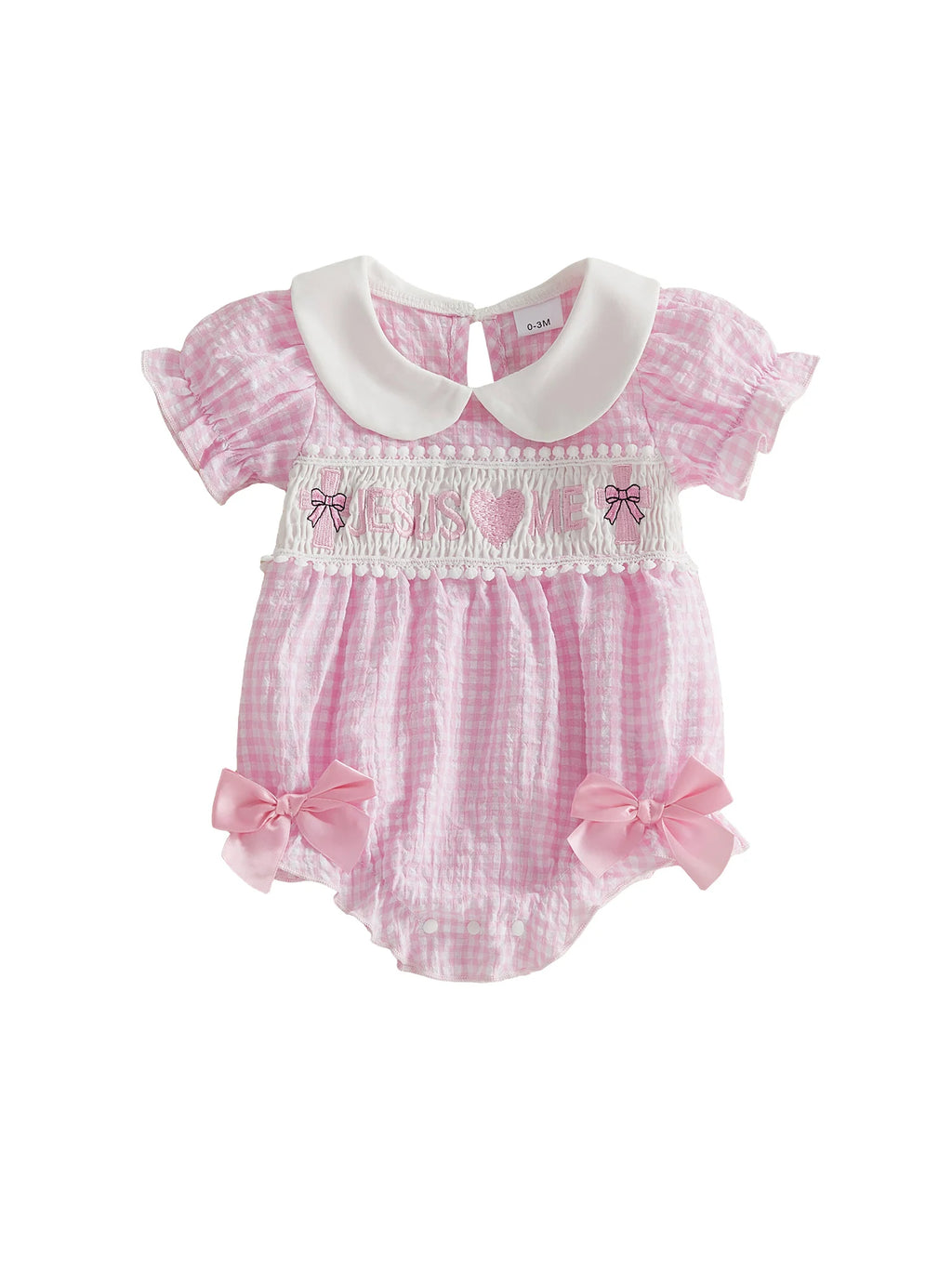 Heart Embroidered Baby Romper