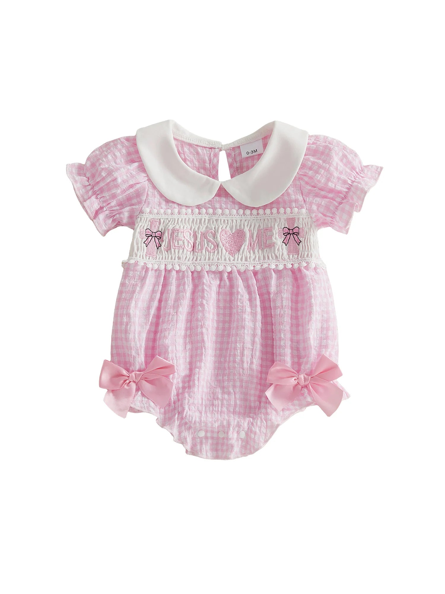 Heart Embroidered Baby Romper