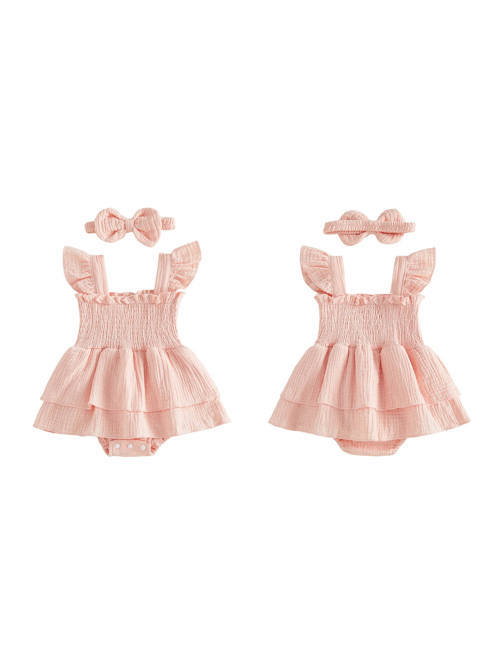 Floral Ruffle Romper Dress Set