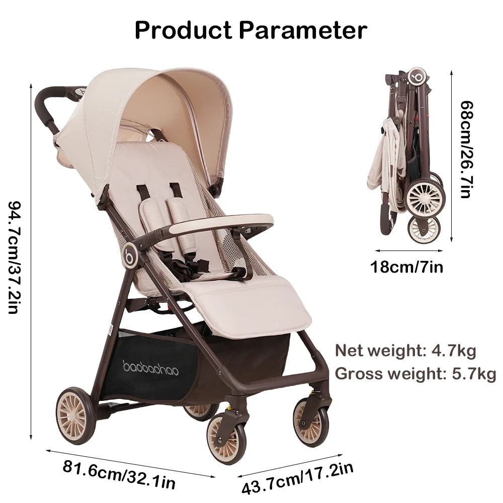 One-Click Fold Baby Stroller
