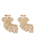 Floral Baby Romper & Shorts Set
