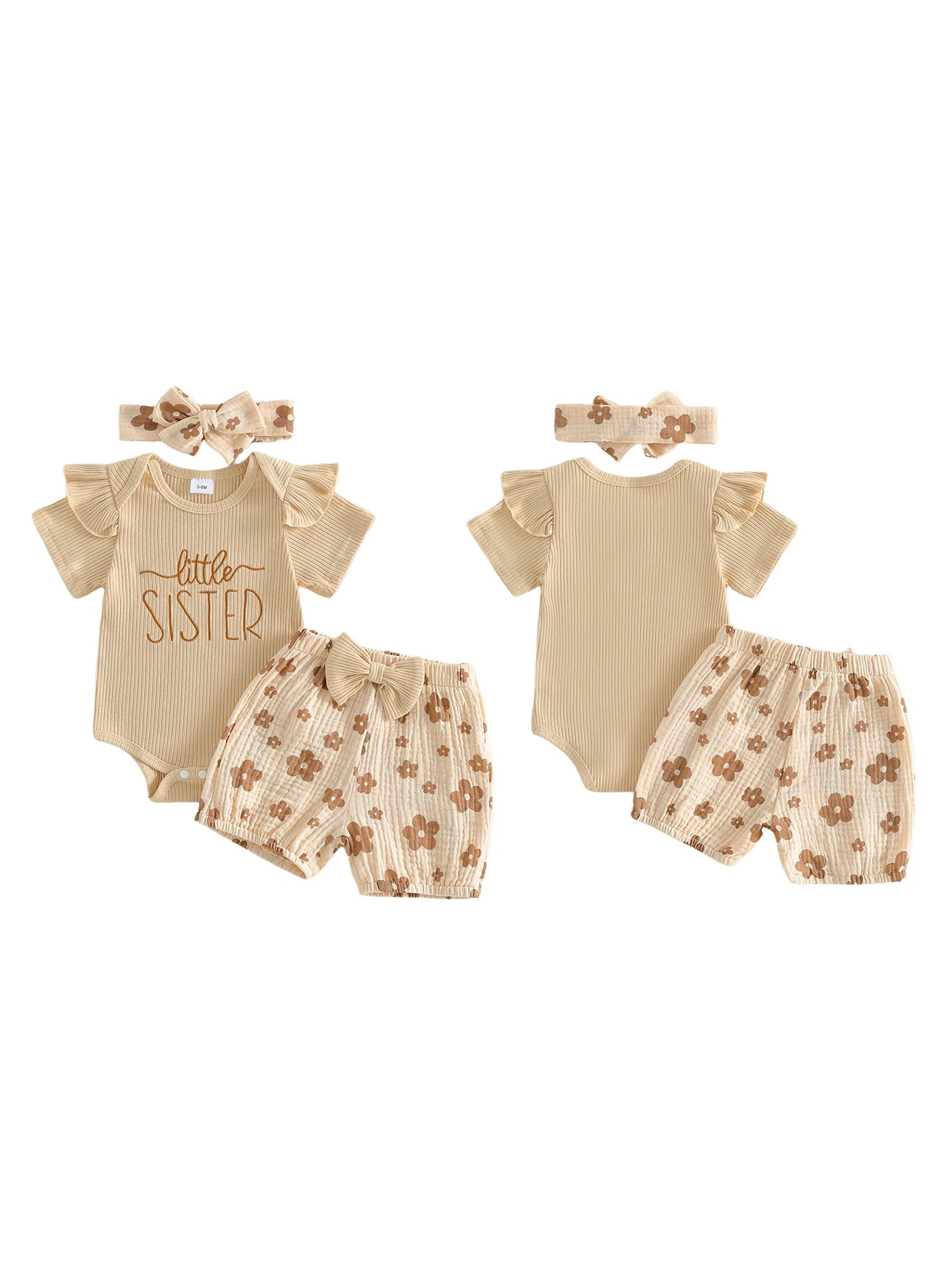 Floral Baby Romper & Shorts Set