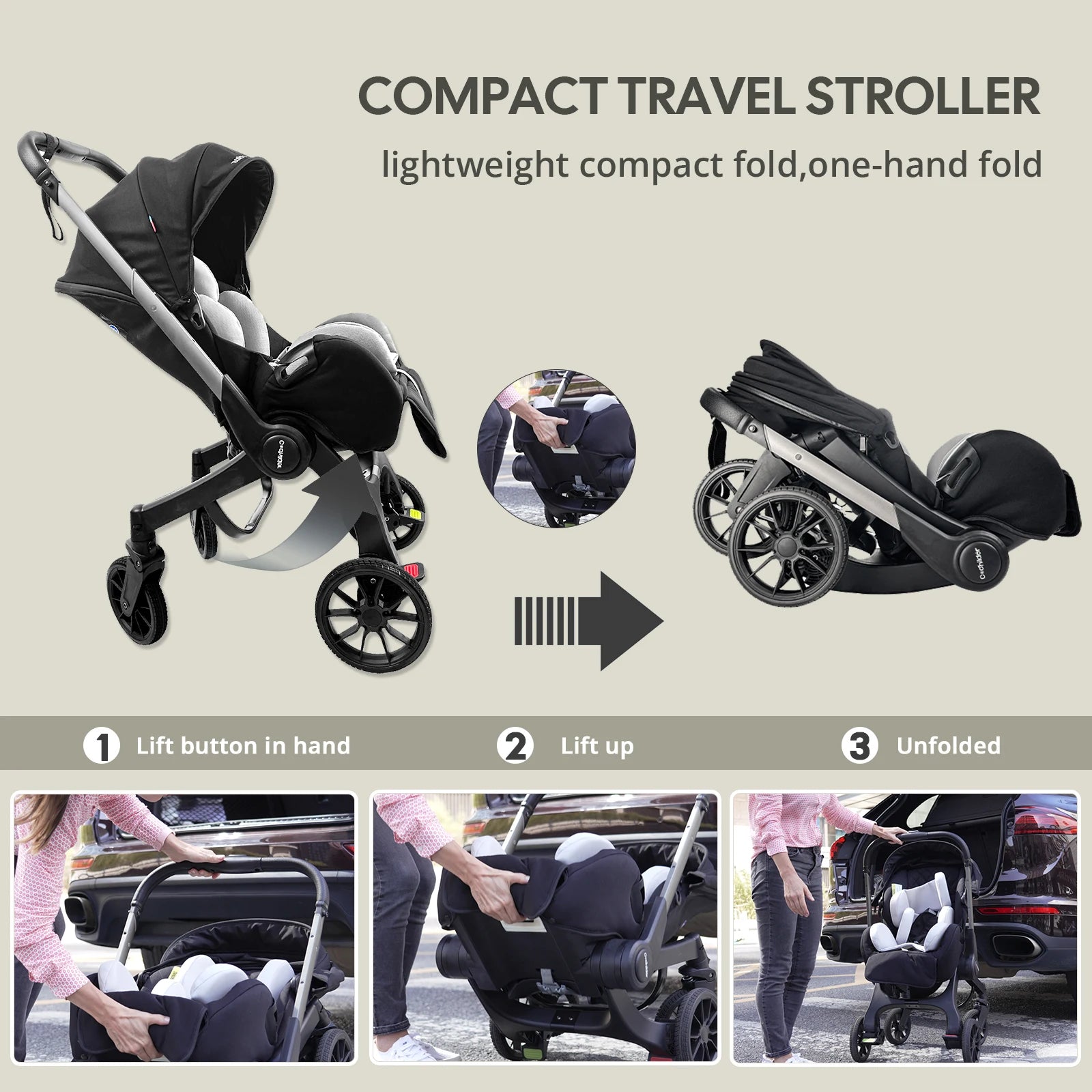 Foldable Baby Travel Stroller