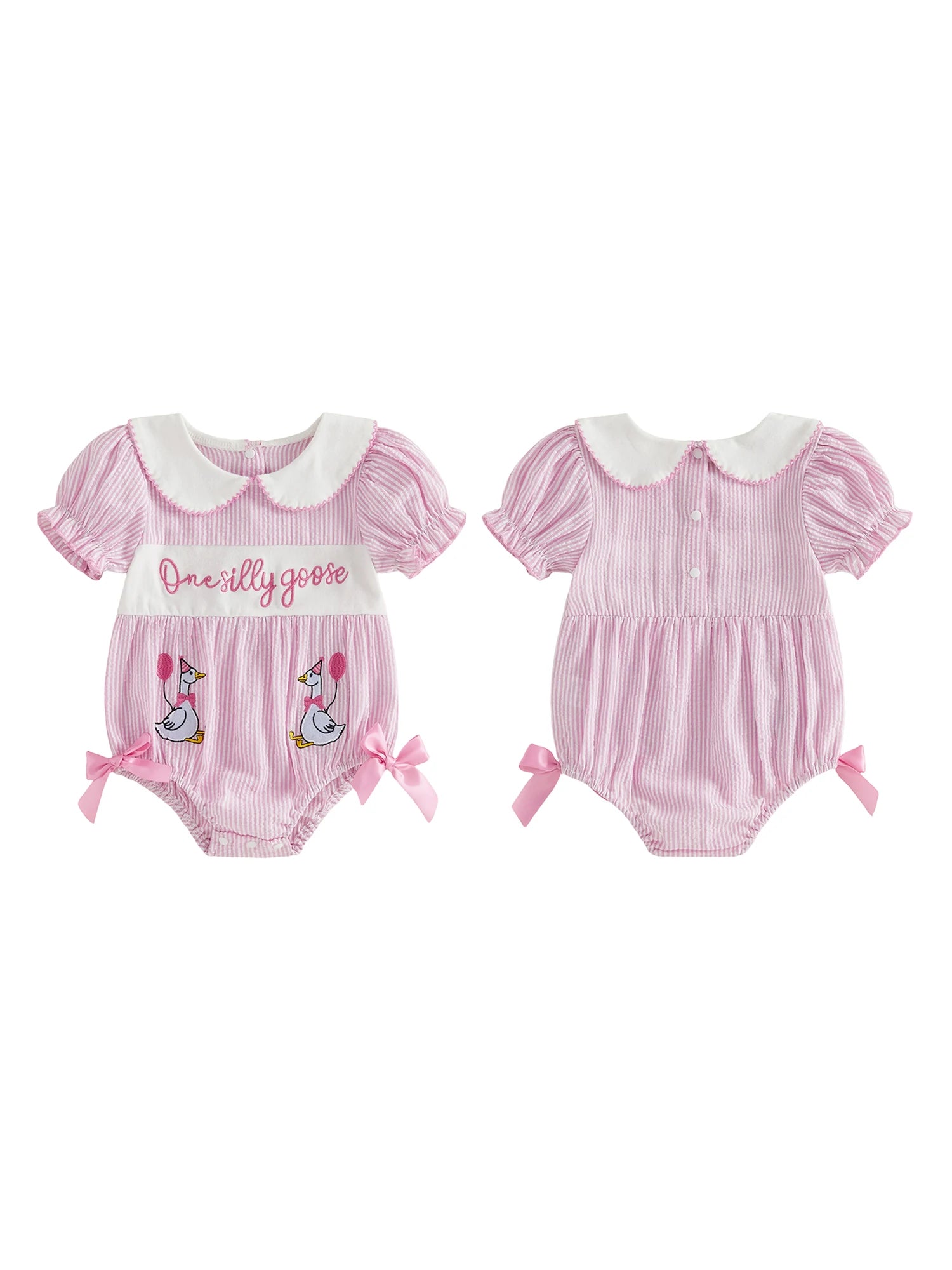 Floral Ruffle Baby Romper