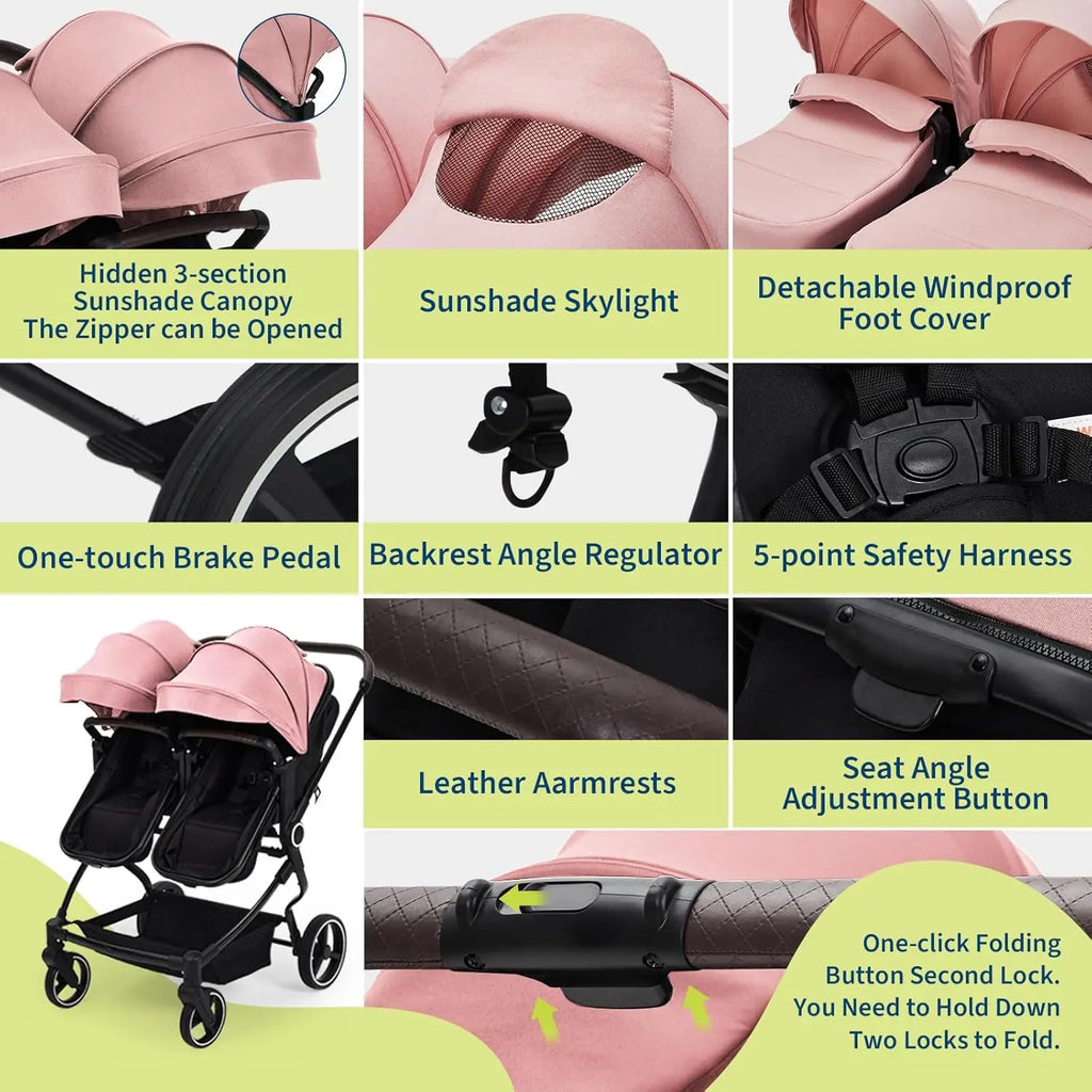 Side-by-Side Twin Stroller