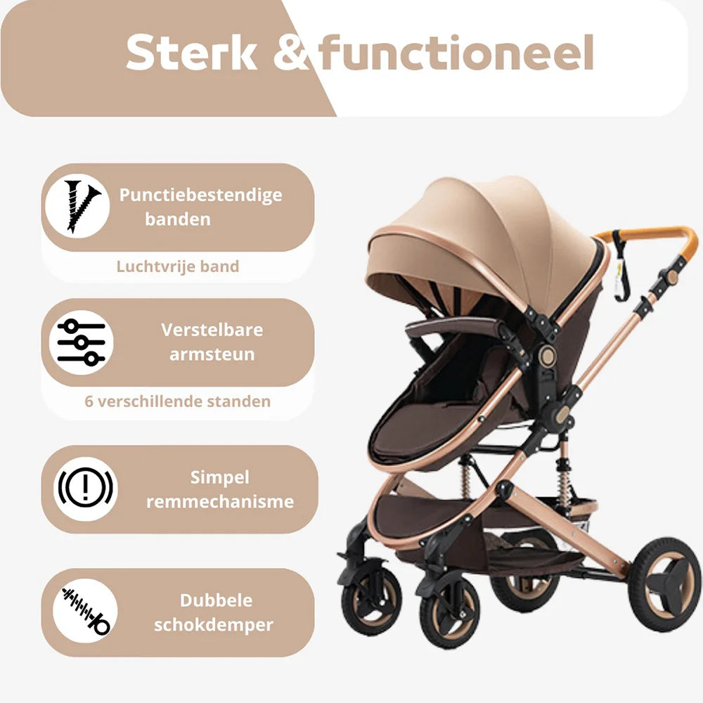2-in-1 High View Baby Stroller