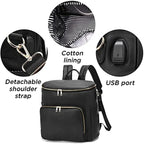 Leather Diaper Bag Backpack