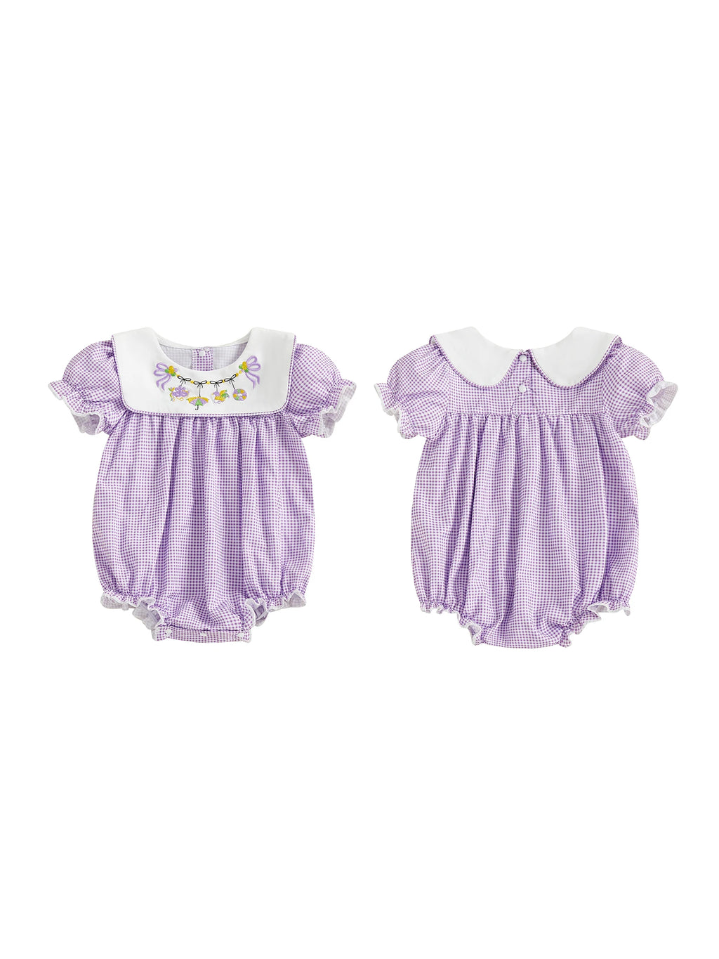 Floral Ruffle Baby Romper