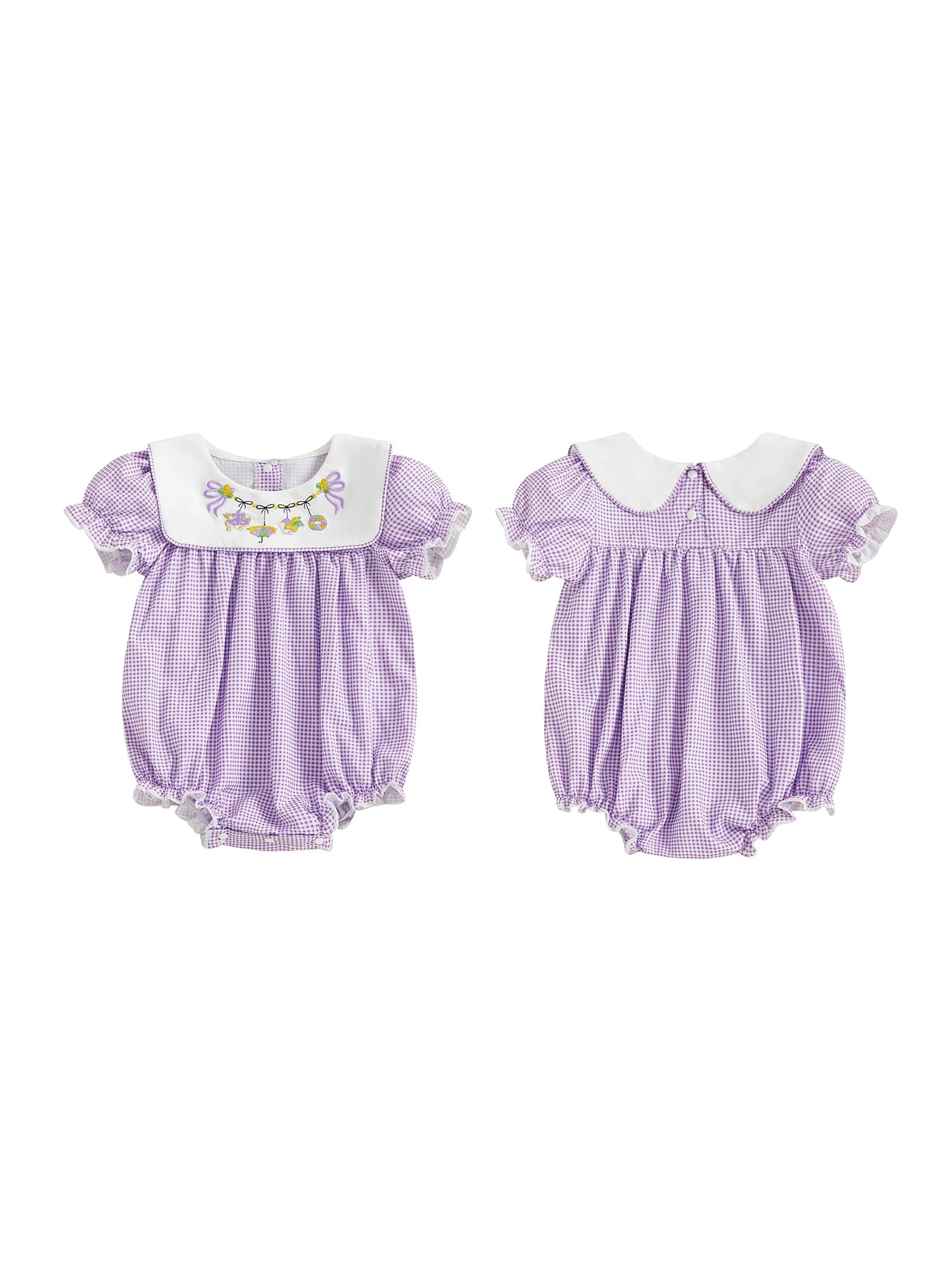 Floral Ruffle Baby Romper