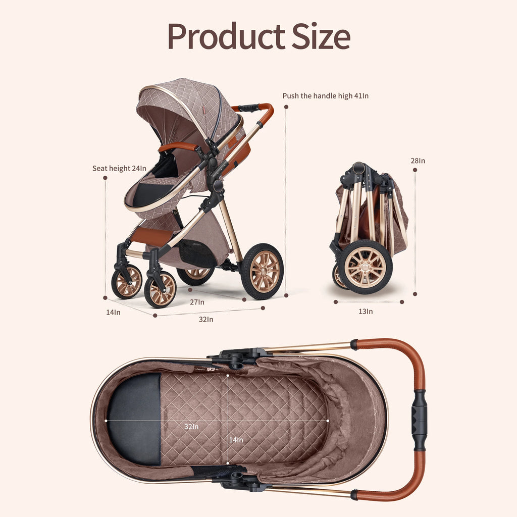 3-in-1 Luxury Baby Stroller