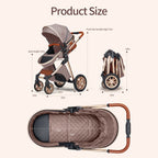 3-in-1 Luxury Baby Stroller