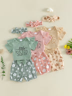 Floral Baby Romper & Shorts Set
