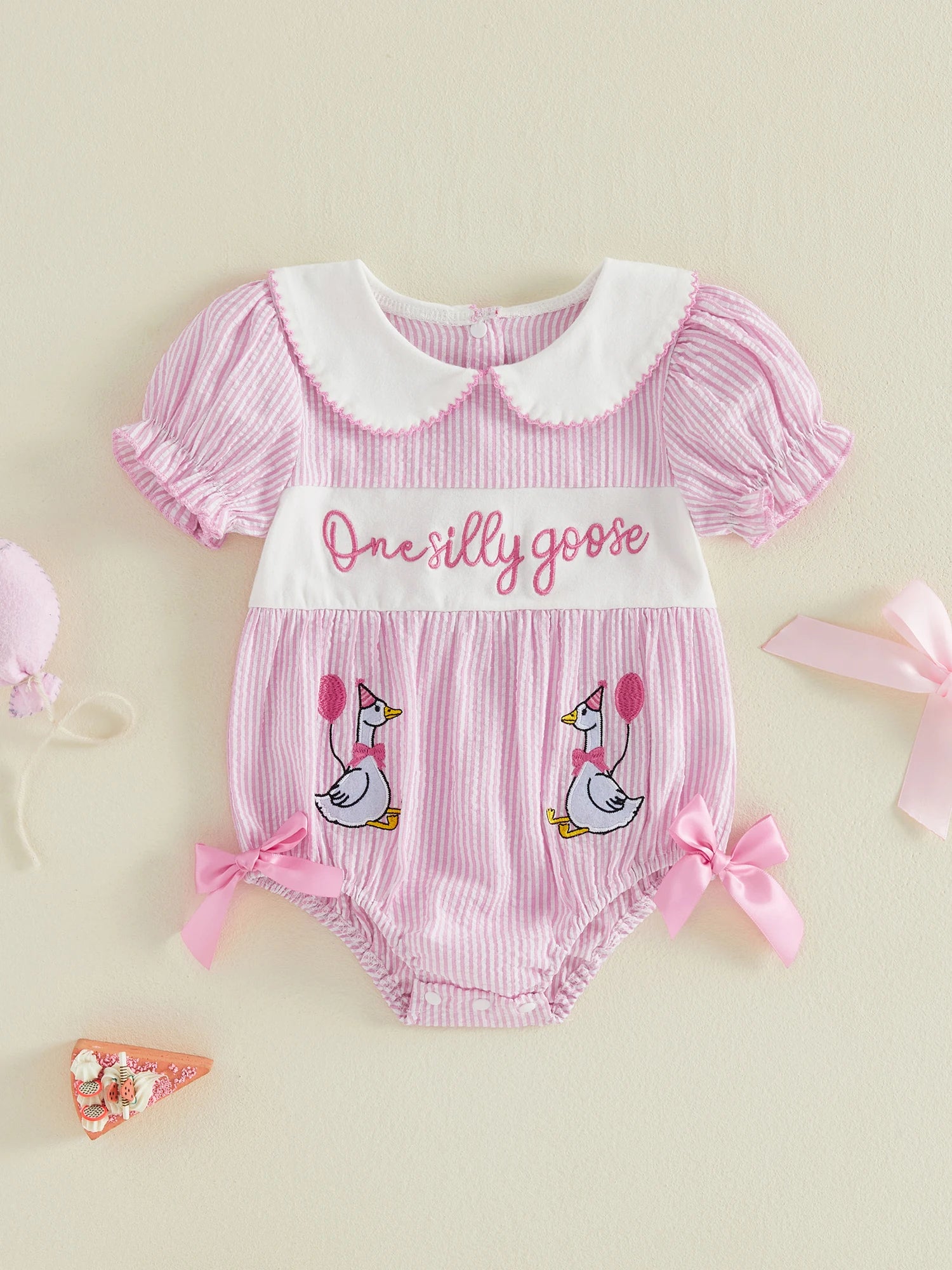 Floral Ruffle Baby Romper