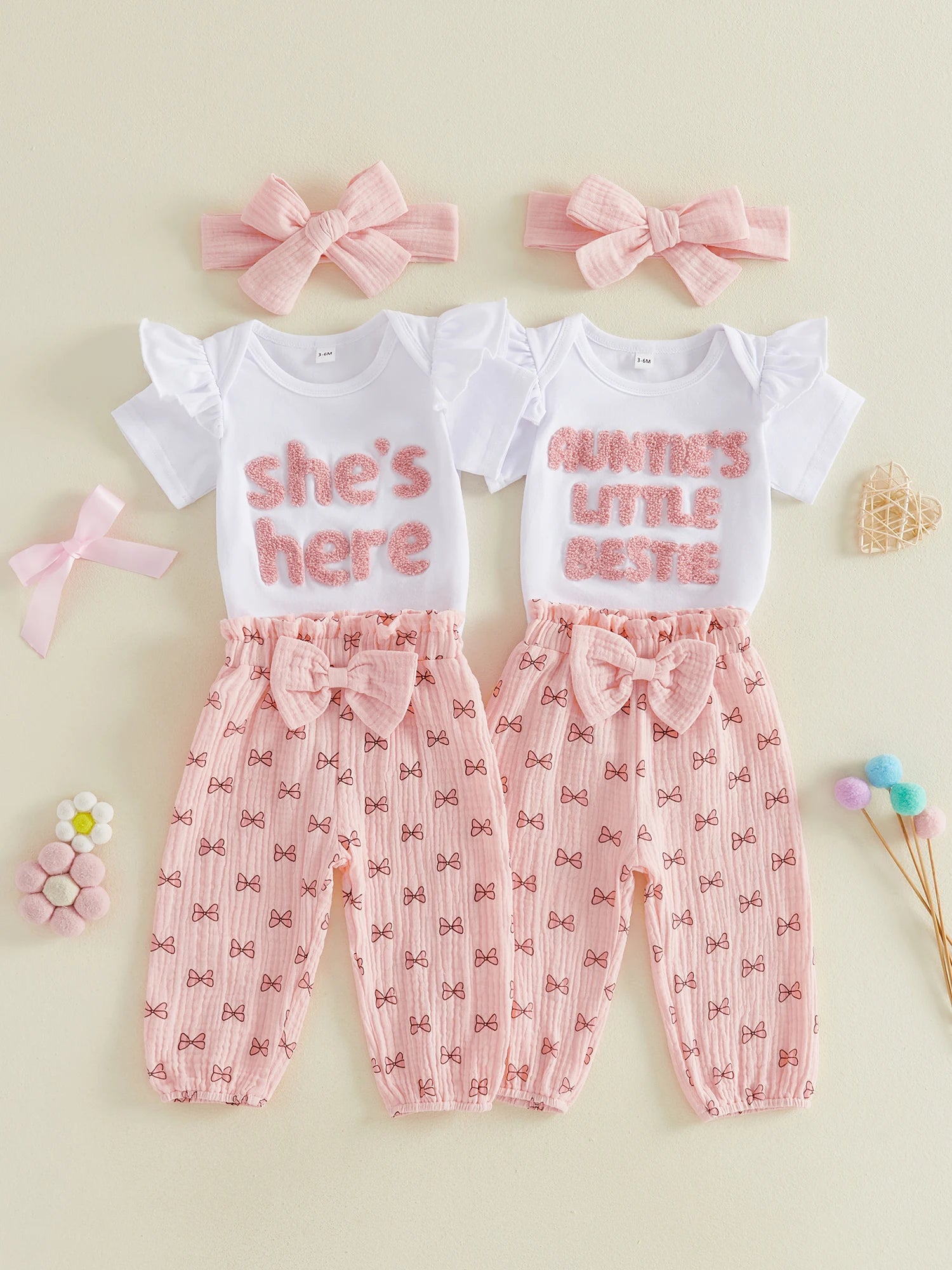 Letter Print Baby Outfit Set
