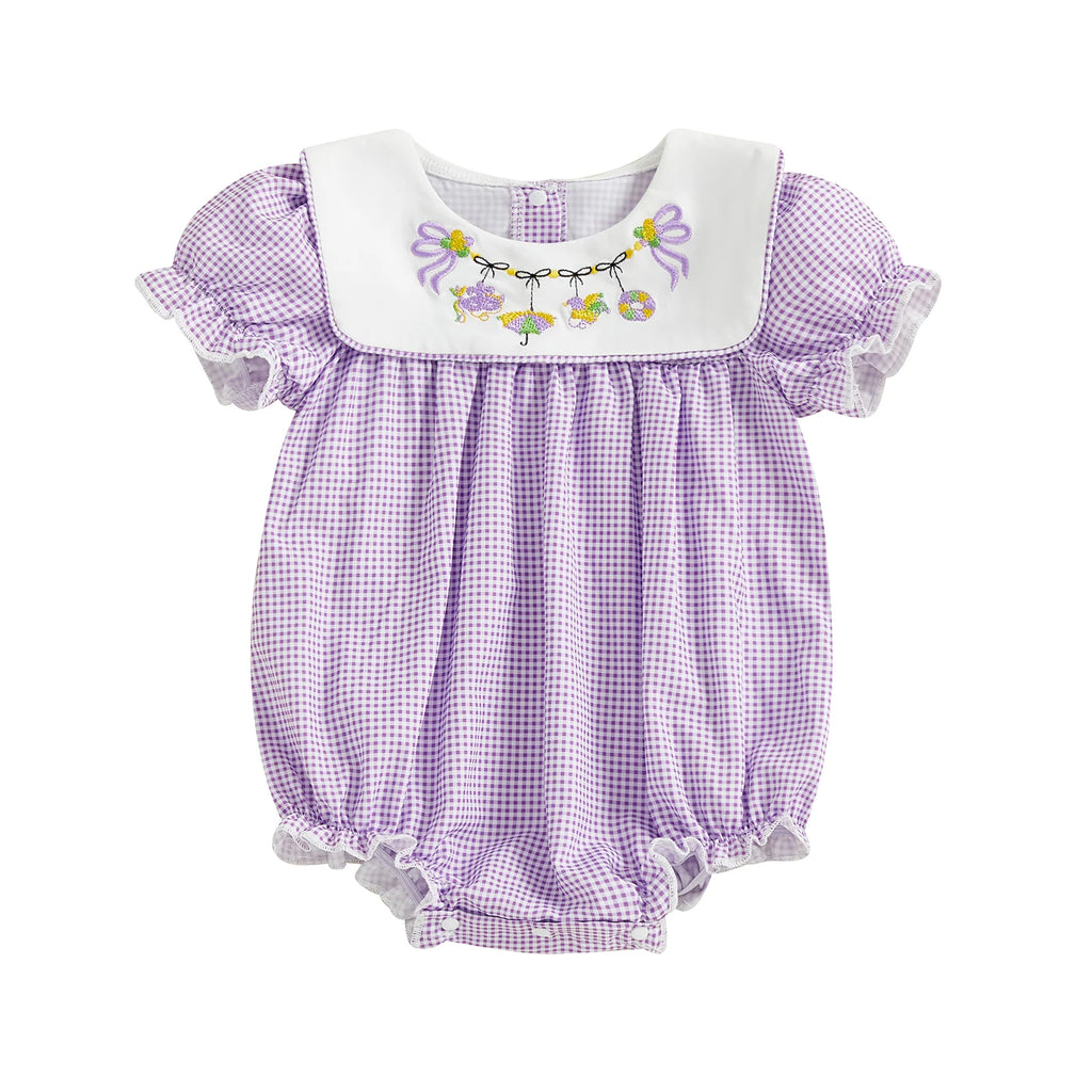 Floral Ruffle Baby Romper