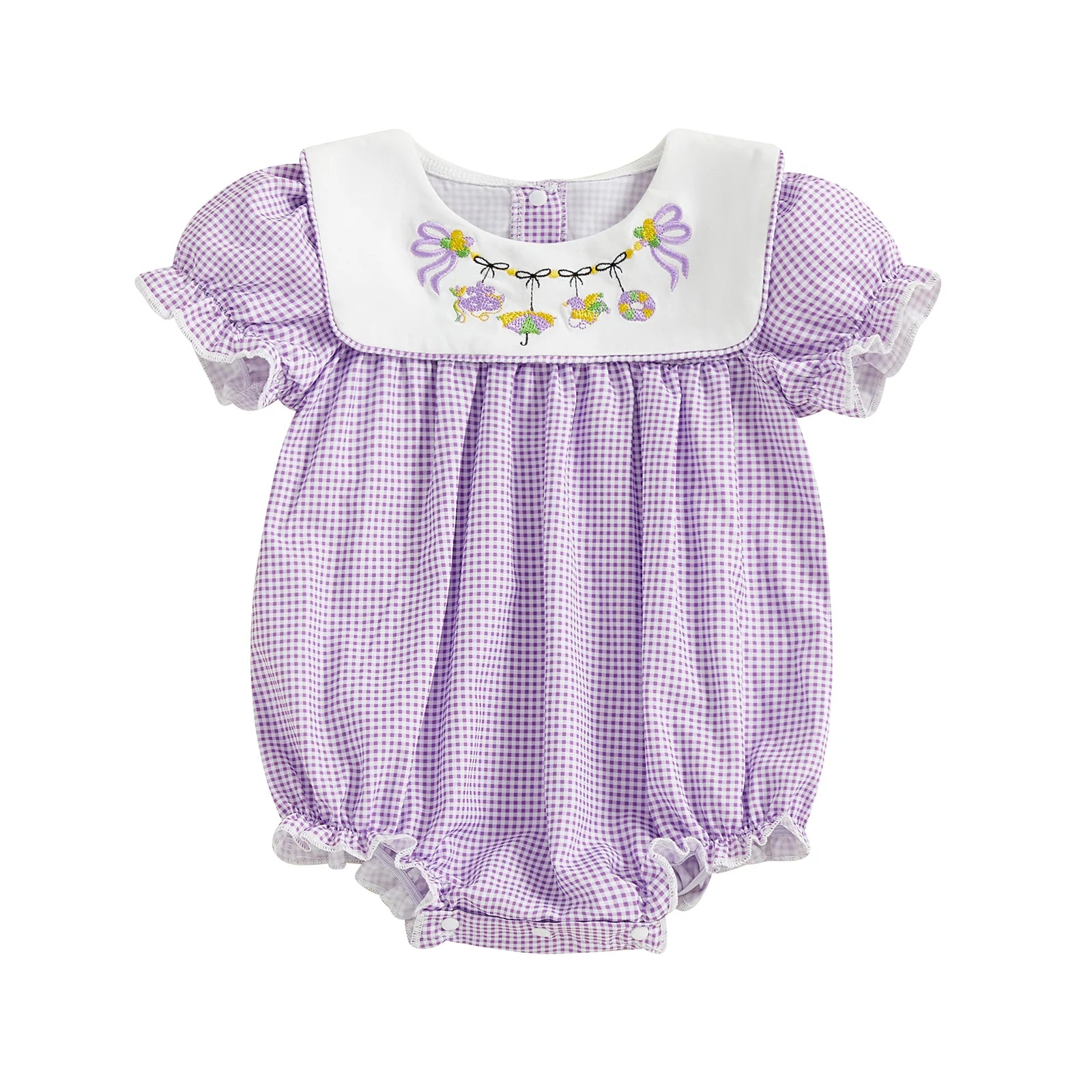 Floral Ruffle Baby Romper