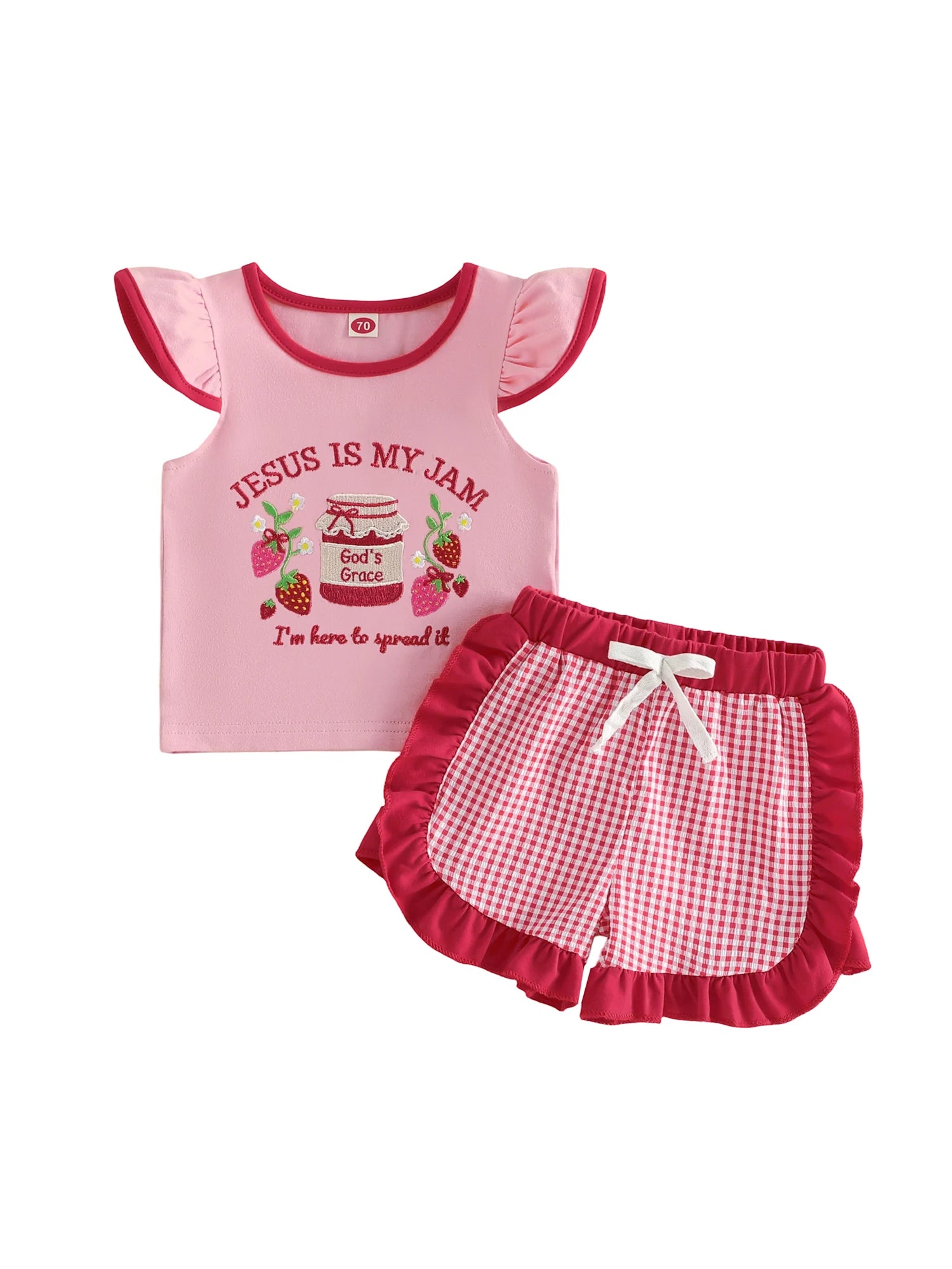 Strawberry Baby Outfit Set