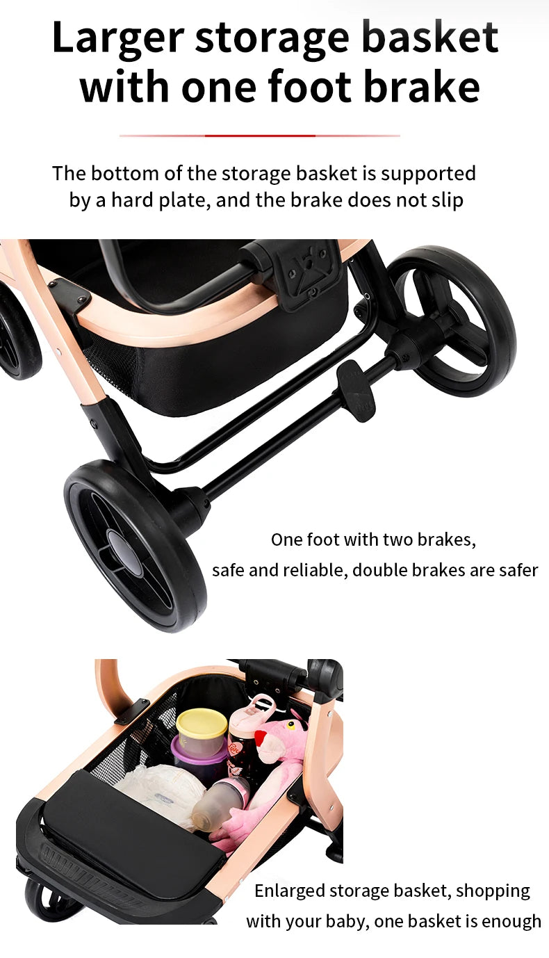 2-in-1 Lightweight Baby Stroller