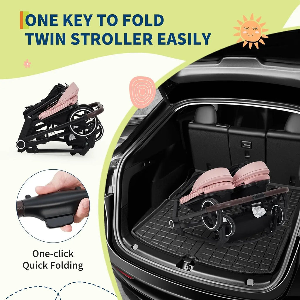 Side-by-Side Twin Stroller
