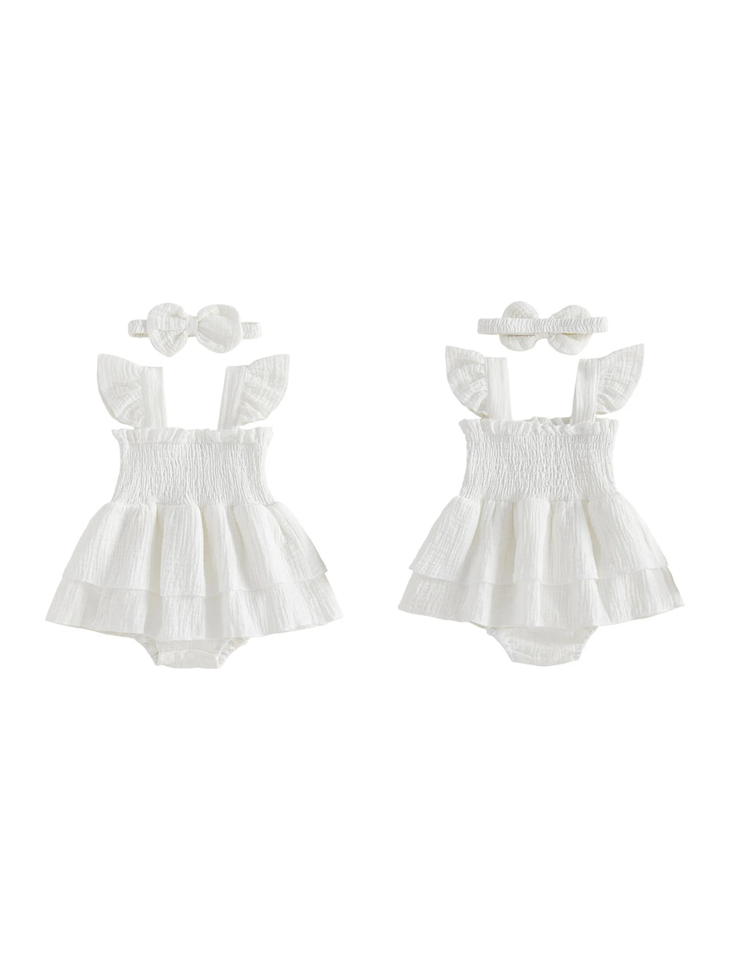 Floral Ruffle Romper Dress Set