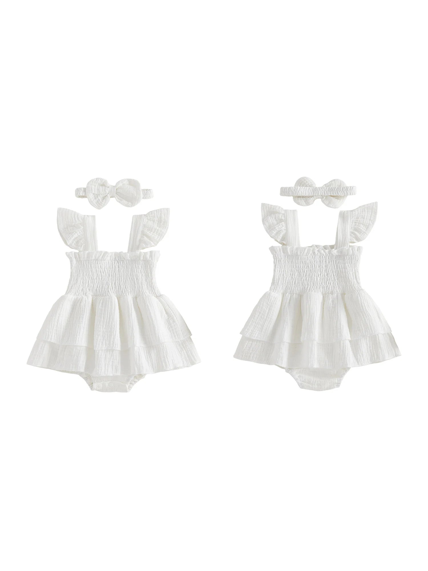 Floral Ruffle Romper Dress Set