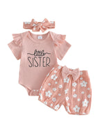 Floral Baby Romper & Shorts Set