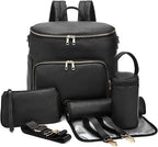 Leather Diaper Bag Backpack
