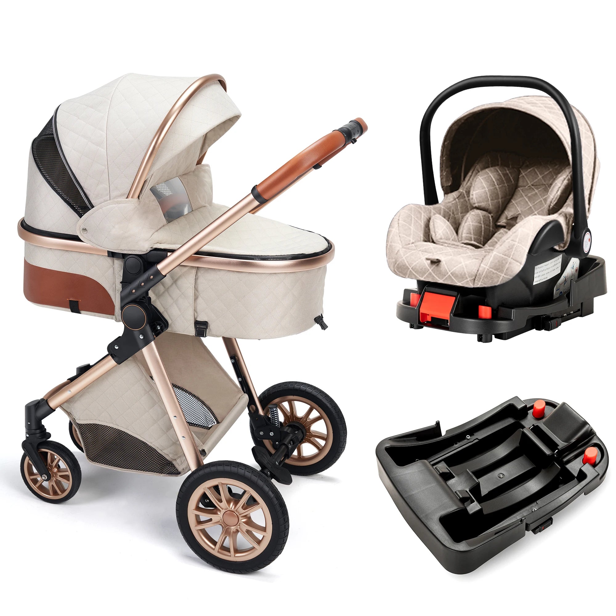 3-in-1 Luxury Baby Stroller