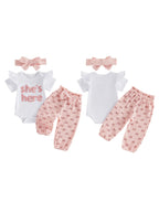 Letter Print Baby Outfit Set