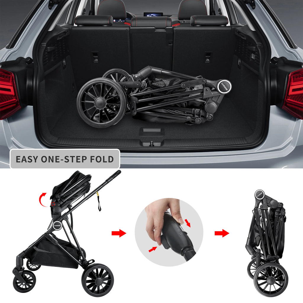 2-in-1 Foldable Baby Stroller