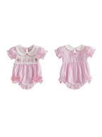 Heart Embroidered Baby Romper