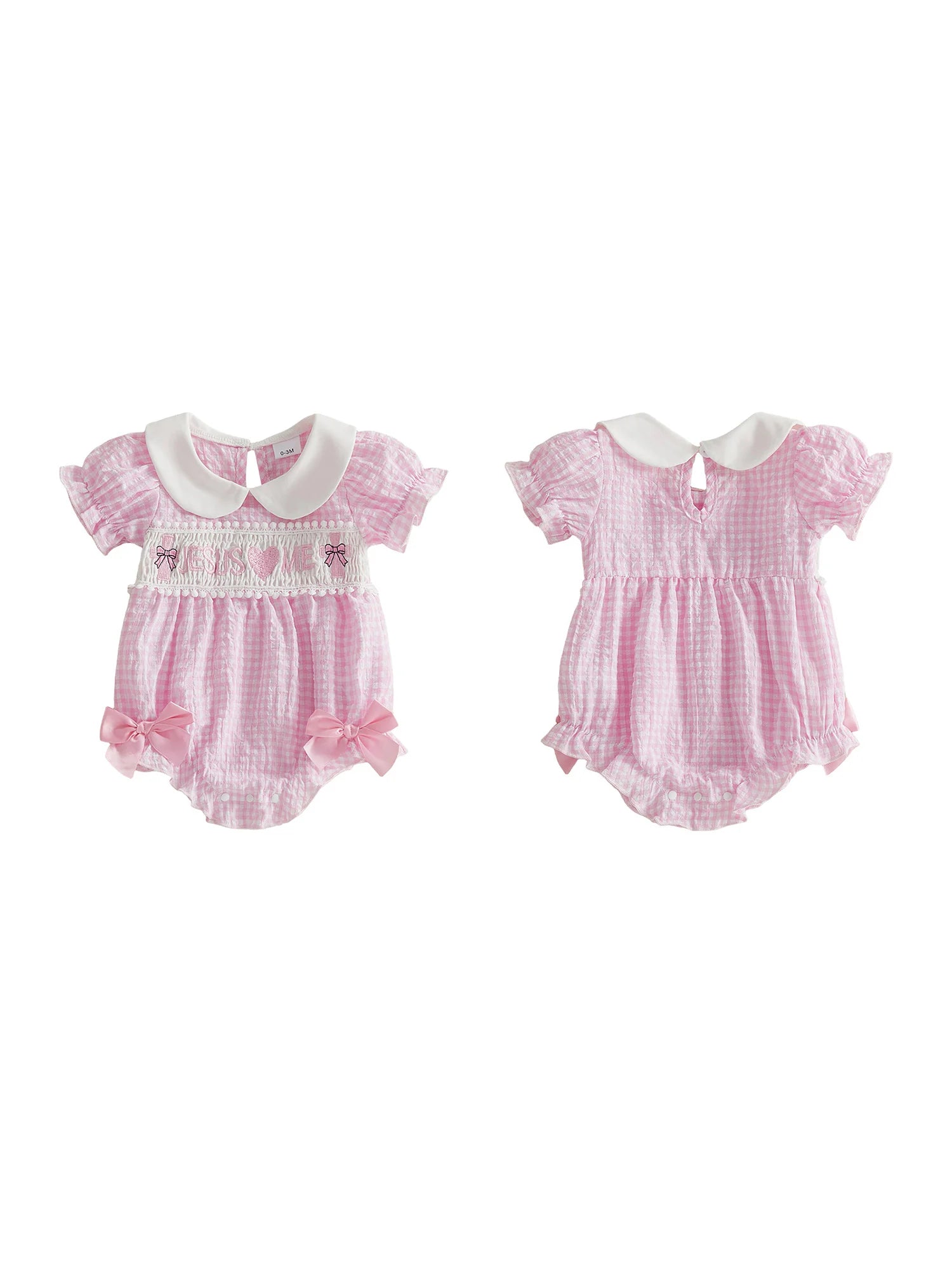 Heart Embroidered Baby Romper