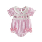 Heart Embroidered Baby Romper