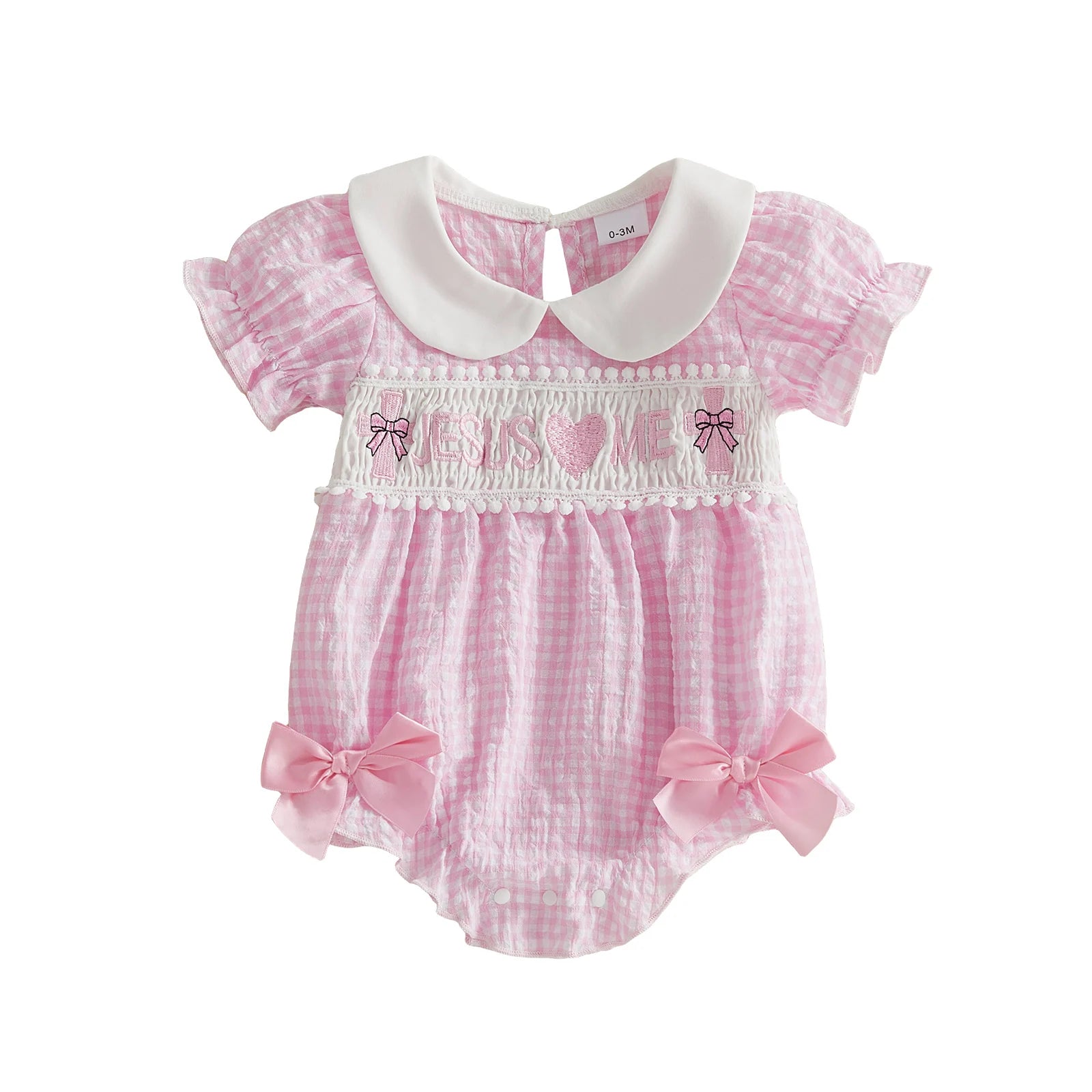 Heart Embroidered Baby Romper