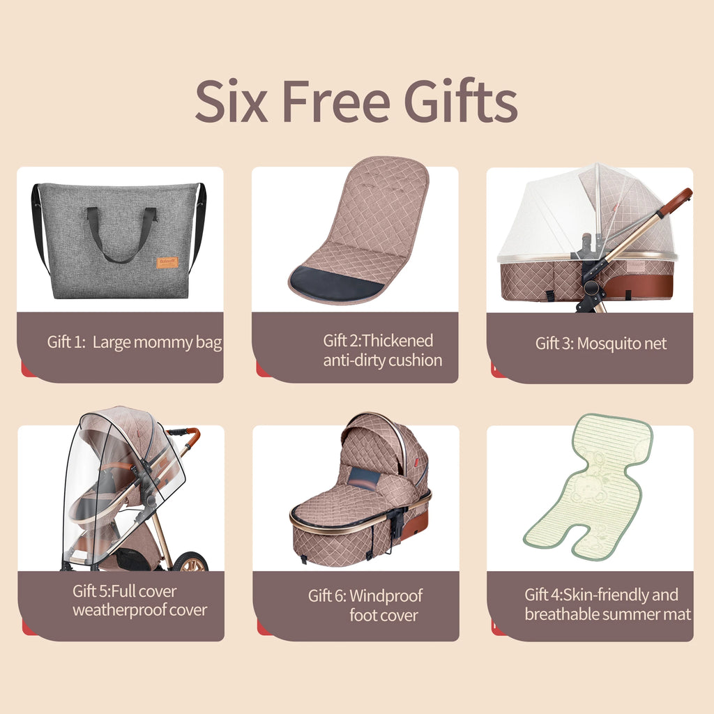 3-in-1 Luxury Baby Stroller