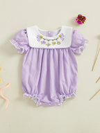 Floral Ruffle Baby Romper