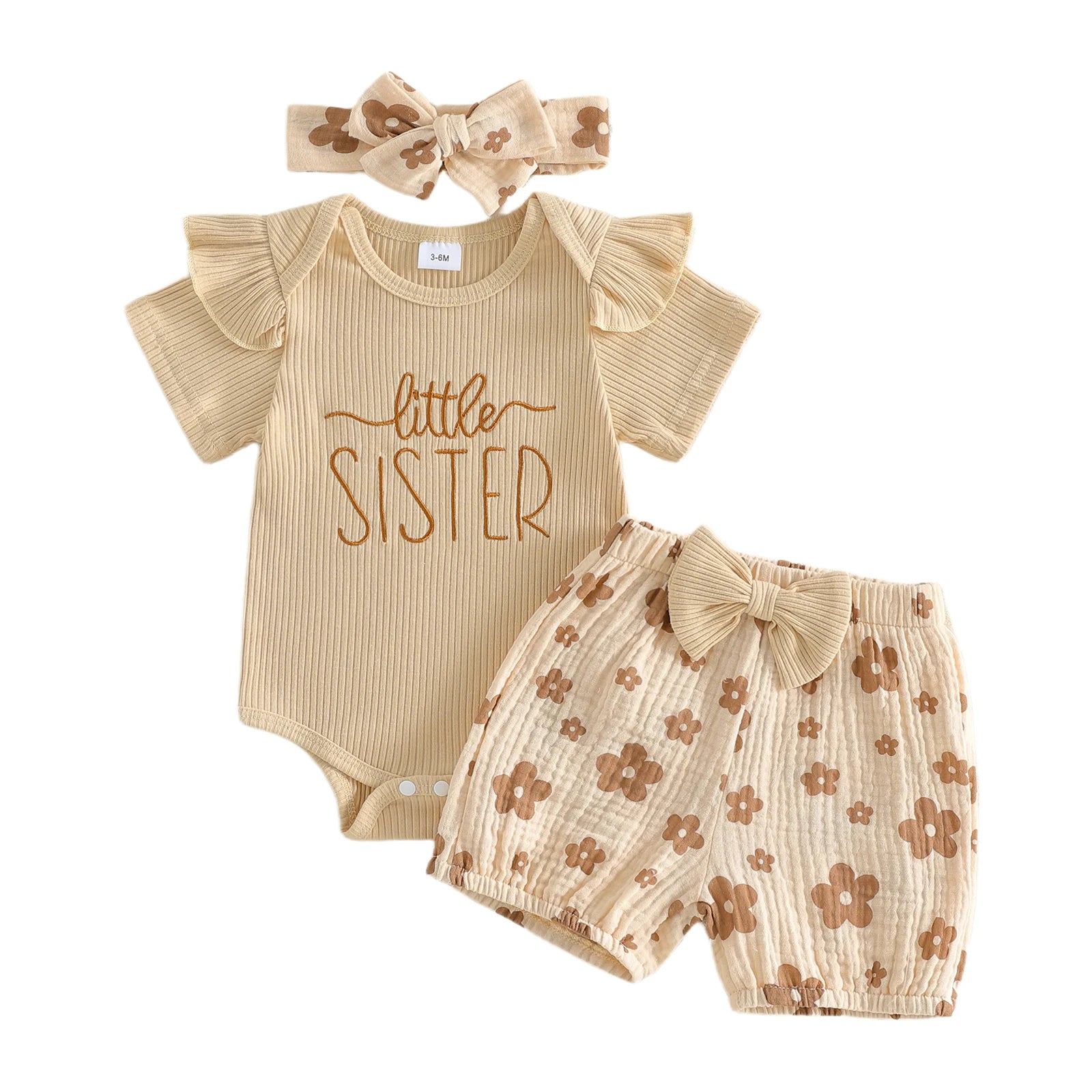 Floral Baby Romper & Shorts Set