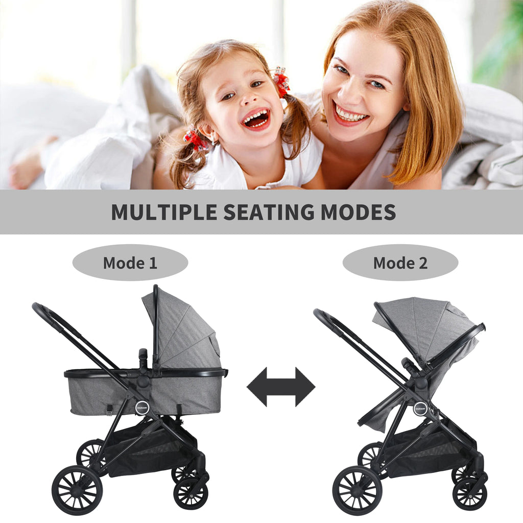 2-in-1 Foldable Baby Stroller