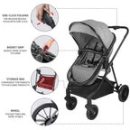 2-in-1 Foldable Baby Stroller