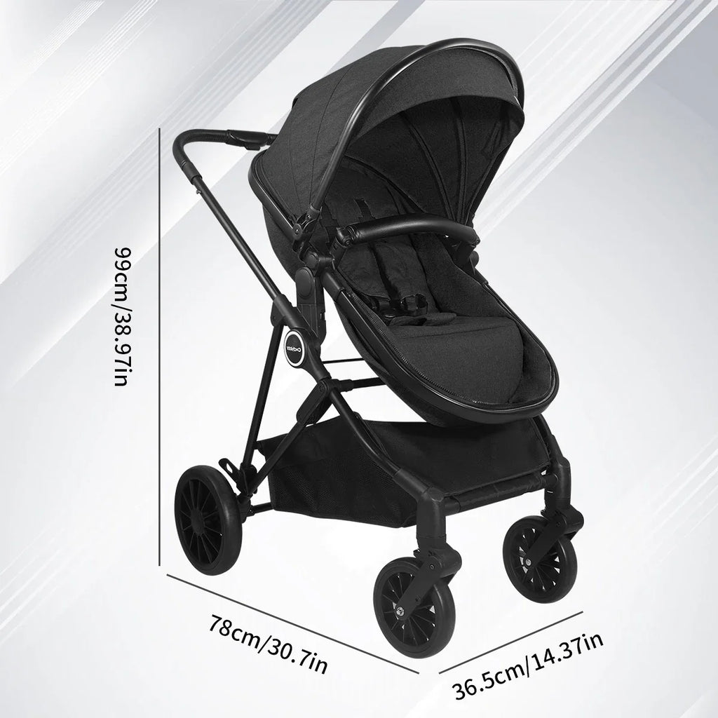 2-in-1 Foldable Baby Stroller