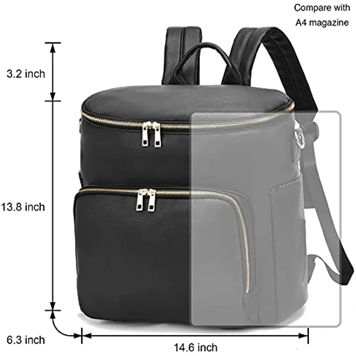 Leather Diaper Bag Backpack