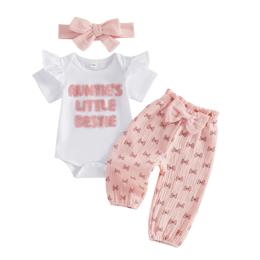 Letter Print Baby Outfit Set