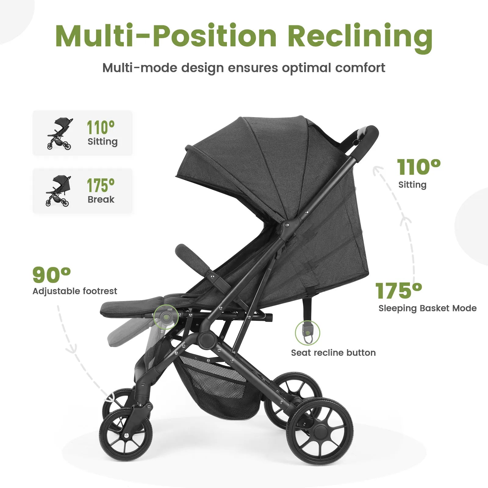 One-Hand Fold Travel Stroller